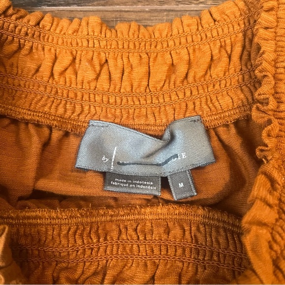 Anthropologie Burnt‎ Orange Lillian Ruched Tank Medium Flowy Summer Boho Casual - Picture 5 of 8